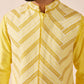 Yajur Lime Yellow Waistcoat Set