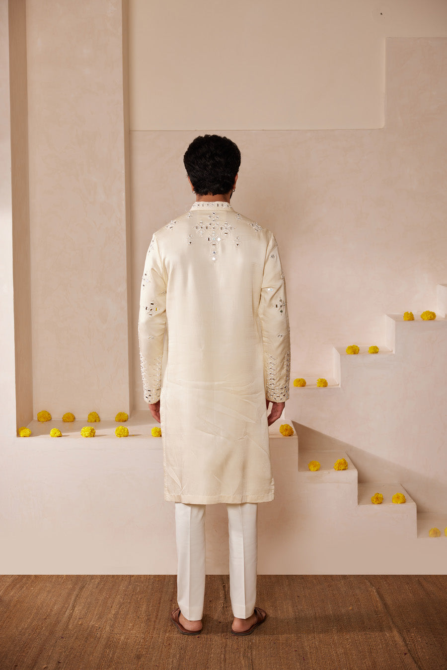 Mokshit Milky White Kurta Set