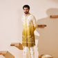 Tasvam Mehandi Green Ombre Kurta-Dhoti Set