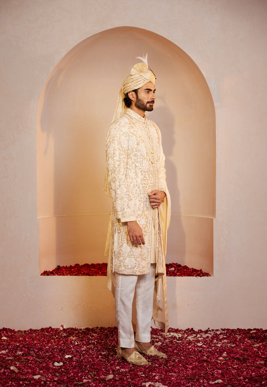 Narottam Ivory Sherwani Set