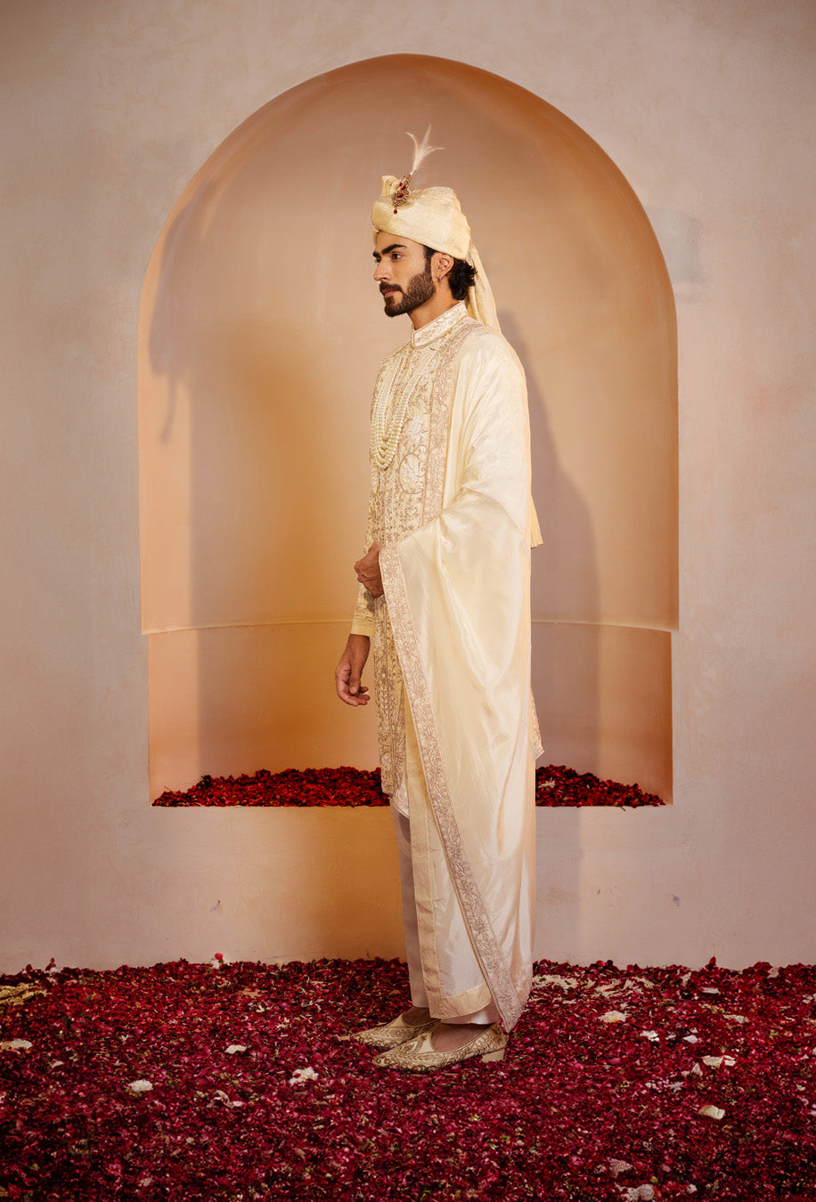 Narottam Ivory Sherwani Set
