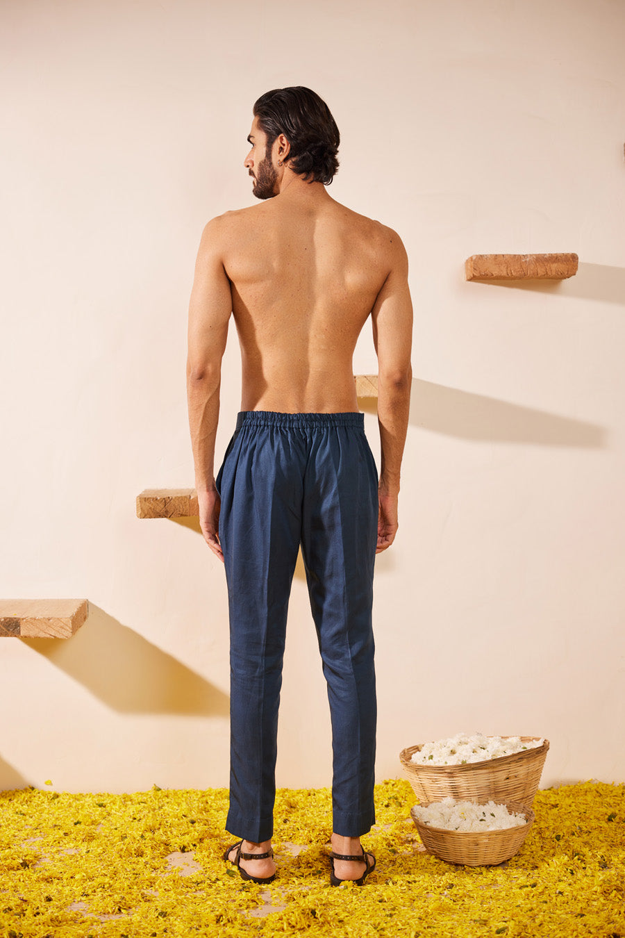 Midnight Blue Staight Narrow Fit Pant