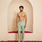 Cyan Staight Narrow Fit Pant
