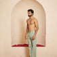 Cyan Staight Narrow Fit Pant