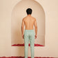 Cyan Staight Narrow Fit Pant