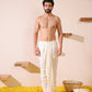 Milky White Pleated Dhoti Pant