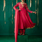 Hot Pink Suit With Salwar Set With Dupatta