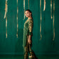 Green Staright Kurta With Gharara And Dupatta