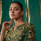 Green Staright Kurta With Gharara And Dupatta