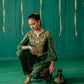 Green Staright Kurta With Gharara And Dupatta