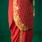 Red Straight Kurta With Dhoti Pants With Dupatta