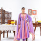 Pink and purple Anarkali Set With Ombre Dupatta And Pants