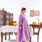 Pink and purple Anarkali Set With Ombre Dupatta And Pants