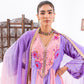 Pink and purple Anarkali Set With Ombre Dupatta And Pants