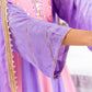 Pink and purple Anarkali Set With Ombre Dupatta And Pants