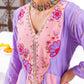 Pink and purple Anarkali Set With Ombre Dupatta And Pants