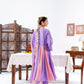 Pink and purple Anarkali Set With Ombre Dupatta And Pants