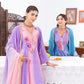 Pink and purple Anarkali Set With Ombre Dupatta And Pants