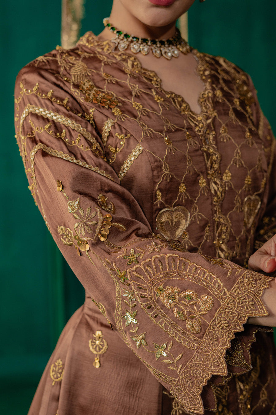 Brown Jacket With Wide Leg Pants