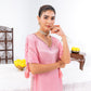 Pink Cinched Sleeves Kurta With Haram Pants