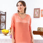 Peach Cinched Sleeves Kurta With Haram Pants