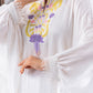 White Chiffon Kaftan And Pant With Inner