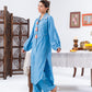 Blue Long Shirt Kurta And Pants