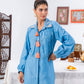Blue Long Shirt Kurta And Pants