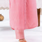 Pink Long Shirt Kurta And Pants
