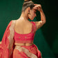 Hot Pink Saree And Blouse