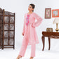 Pink flat Chiffion Kurta And Set