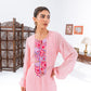 Pink flat Chiffion Kurta And Set