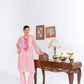 Pink flat Chiffion Kurta And Set