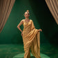Golden Saree And Blouse Set