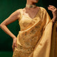 Golden Saree And Blouse Set
