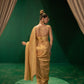 Golden Saree And Blouse Set
