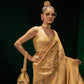 Golden Saree And Blouse Set