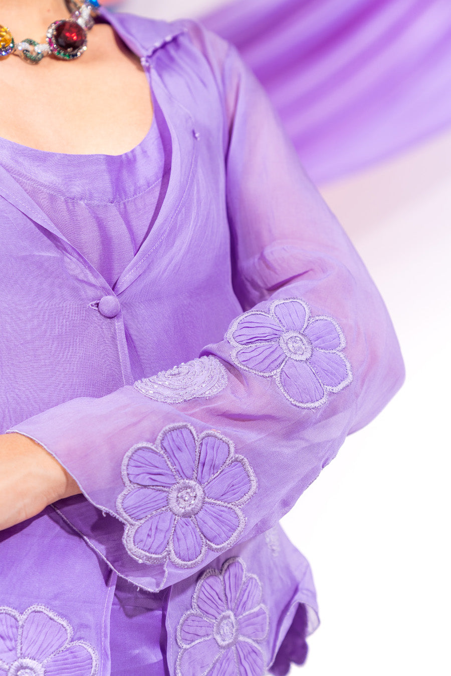 Purple coat witn inner and skirt