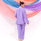 Purple Drawstring Shirt And Pant