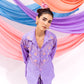 Purple Drawstring Shirt And Pant
