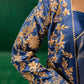 Blue Jacket With Zari Saree And Blouse