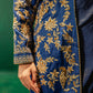 Blue Jacket With Zari Saree And Blouse