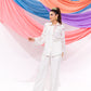 White Overlap Shirt And Pants