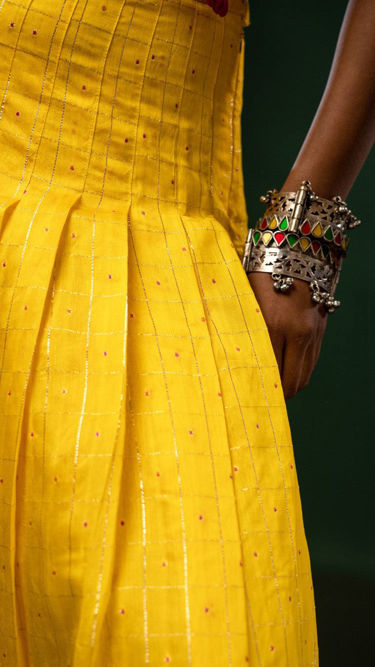 Phuljhari saree set (pre - draped saree)