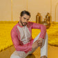 Pink Patch Short kurta set