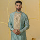 Turquoise Patch Long Kurta set