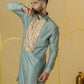 Turquoise Patch Long Kurta set