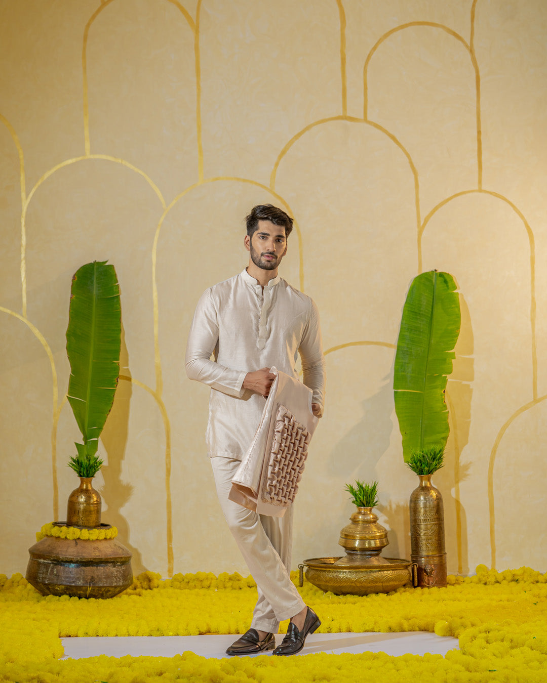 Dusty Ivory kurta set