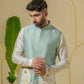 Ivory pin-patch Short kurta set