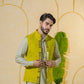 Linen Green Grey Short kurta set